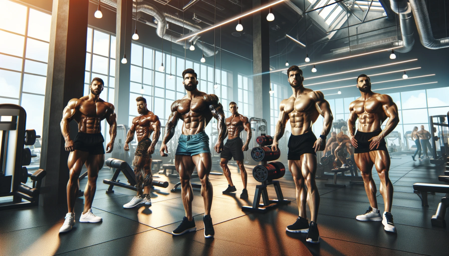 a group of Bodybuilder in the GYM